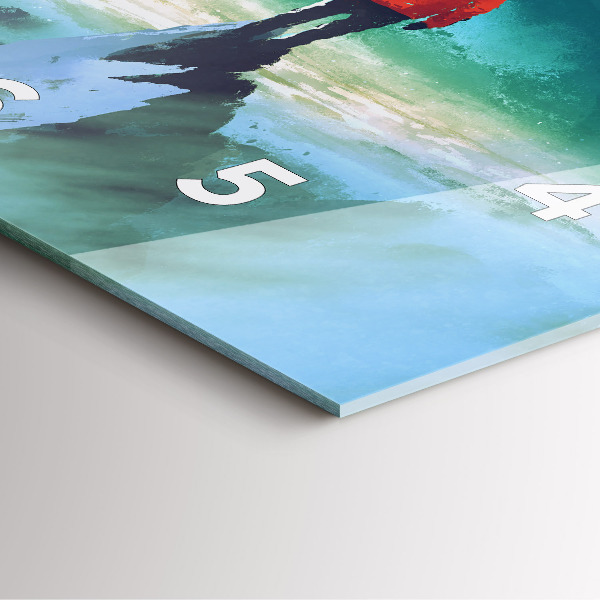 Square wall clock Man in the moon