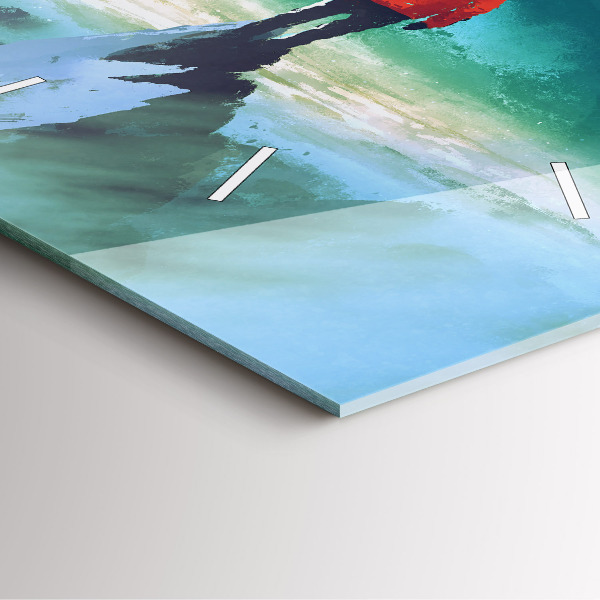 Square wall clock Man in the moon