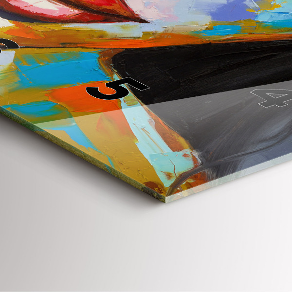 Square wall clock Colorful woman's face