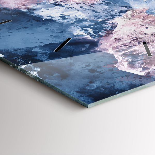 Square wall clock Abstract mountain ranges