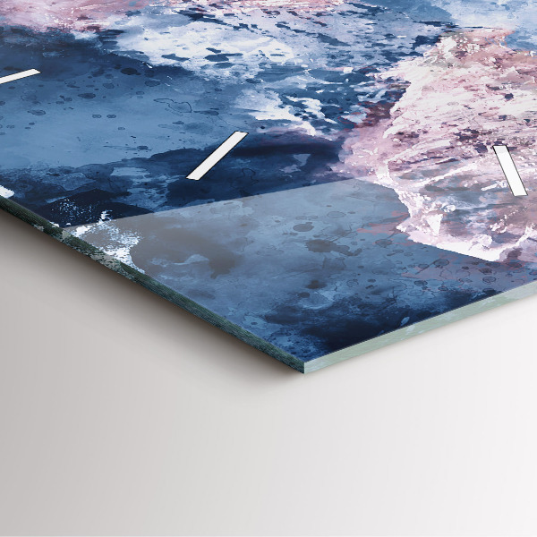 Square wall clock Abstract mountain ranges