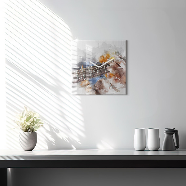 Square wall clock Guitar Graphics