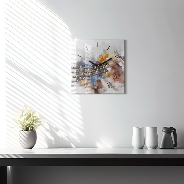 Square wall clock Guitar Graphics