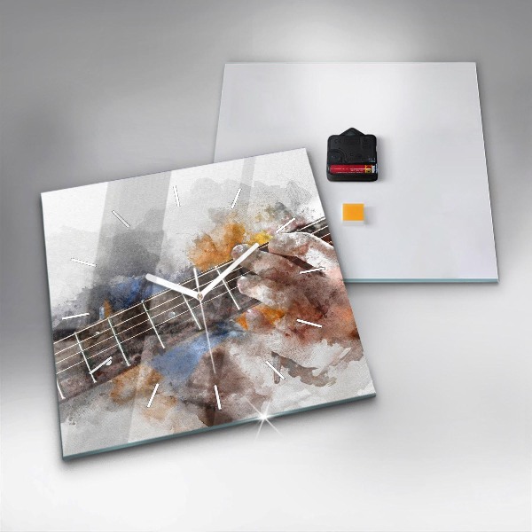Square wall clock Guitar Graphics