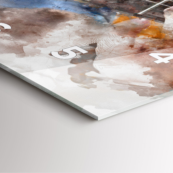 Square wall clock Guitar Graphics