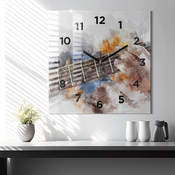 Square wall clock Guitar Graphics