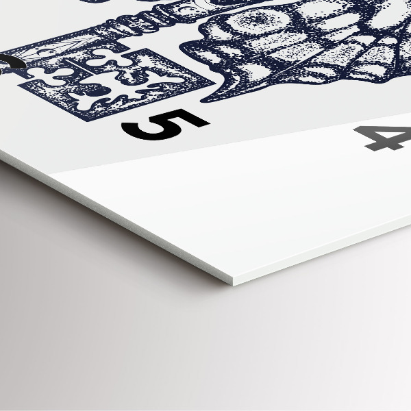 Square wall clock Butterfly and key - boho style