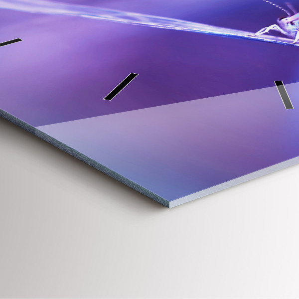 Square wall clock Butterfly on the grass