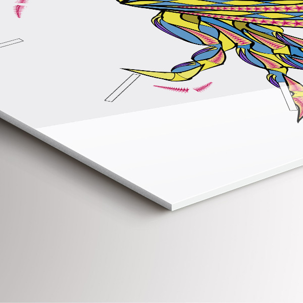 Square wall clock Ethnic crab