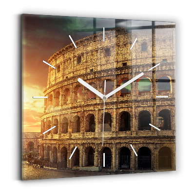 Square wall clock Roman Colosseum