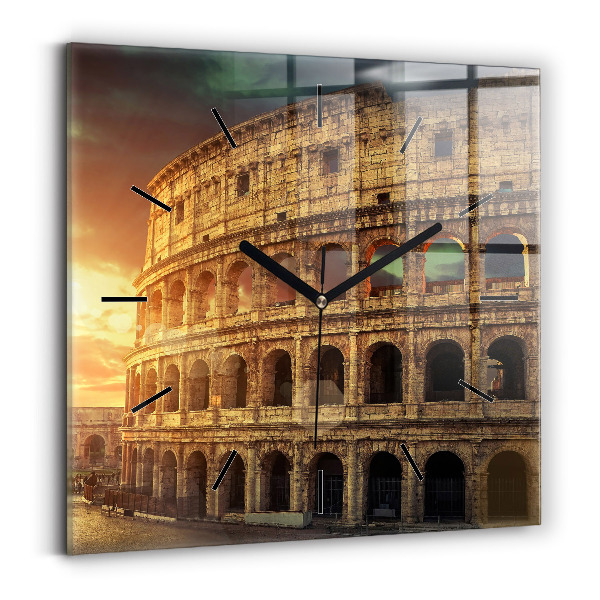 Square wall clock Roman Colosseum