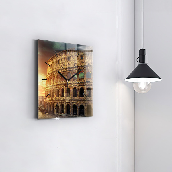 Square wall clock Roman Colosseum