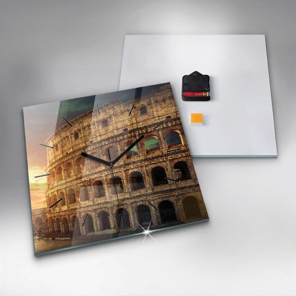 Square wall clock Roman Colosseum