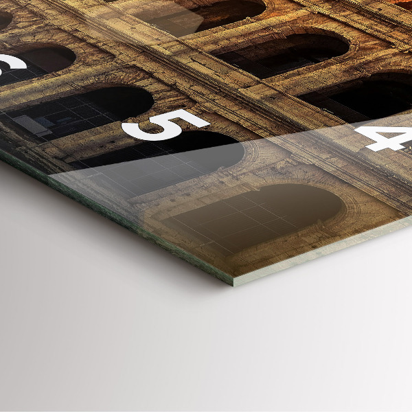 Square wall clock Roman Colosseum