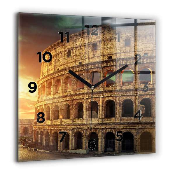 Square wall clock Roman Colosseum