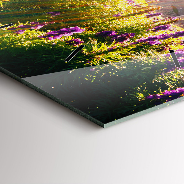 Square wall clock Lavender Meadow