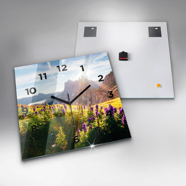 Square wall clock Lavender Meadow