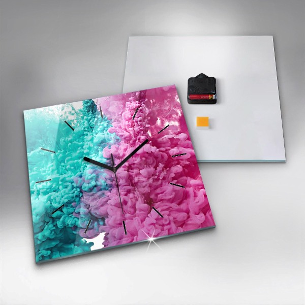 Square wall clock Modern art - spots