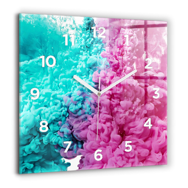 Square wall clock Modern art - spots