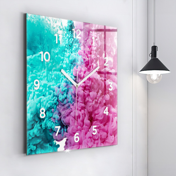 Square wall clock Modern art - spots