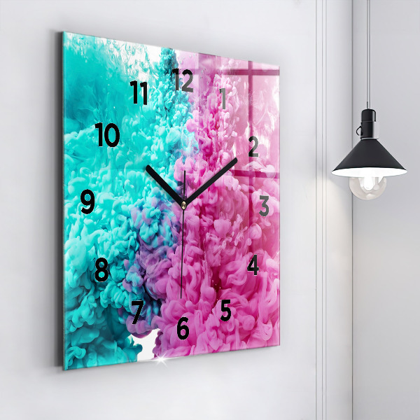 Square wall clock Modern art - spots