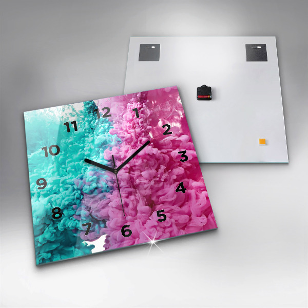 Square wall clock Modern art - spots