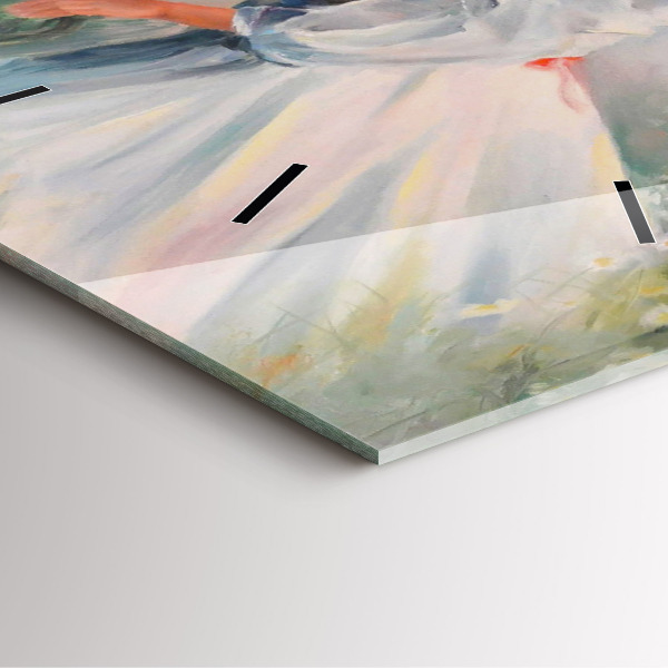 Square wall clock Beautiful woman with a horse