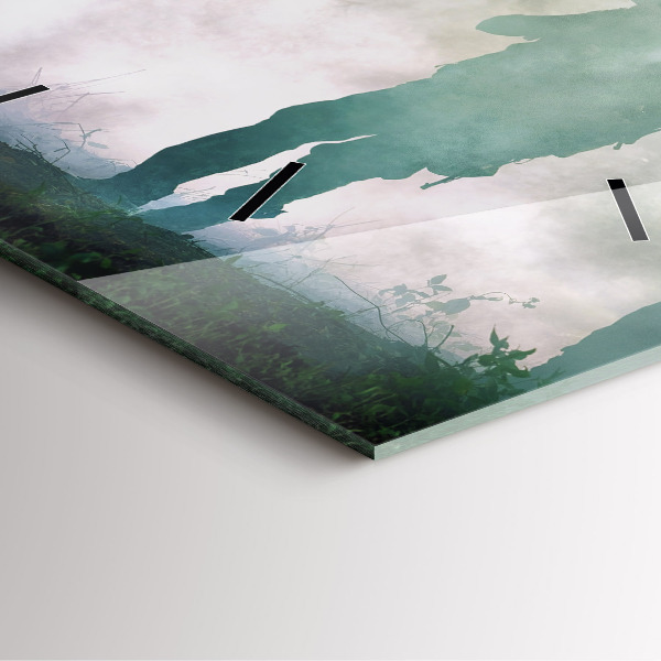 Square wall clock Army in the forest soldiers