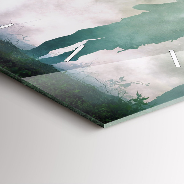 Square wall clock Army in the forest soldiers