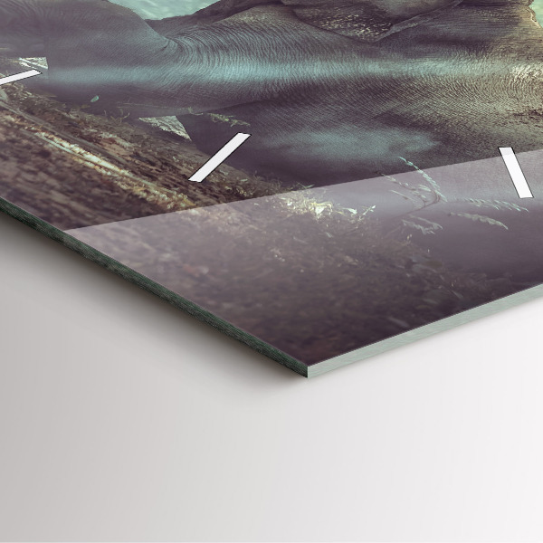 Square wall clock A boy is reading a book