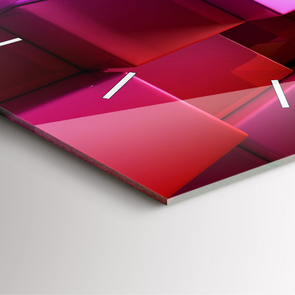 Square wall clock Colored cubes