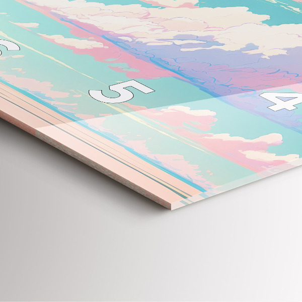 Square wall clock Pastel color of the sky