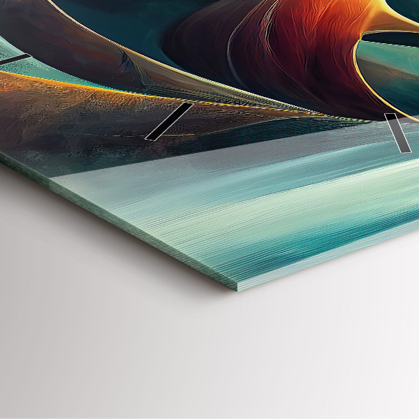 Square wall clock Flowing Waterfall