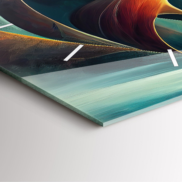 Square wall clock Flowing Waterfall