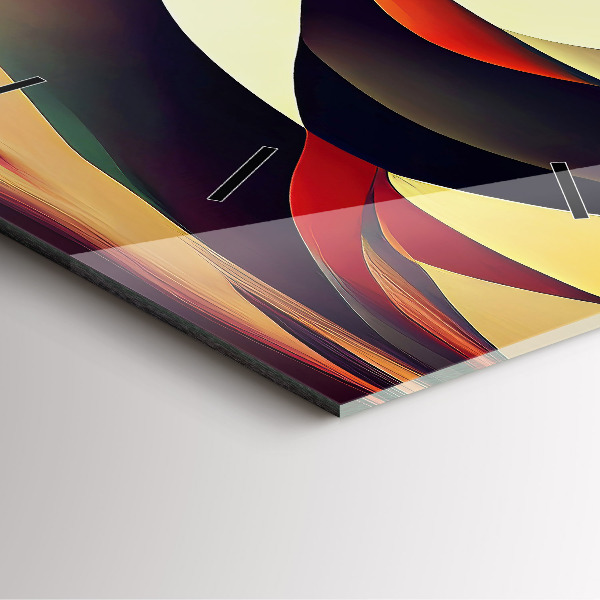 Square wall clock Abstract lines background