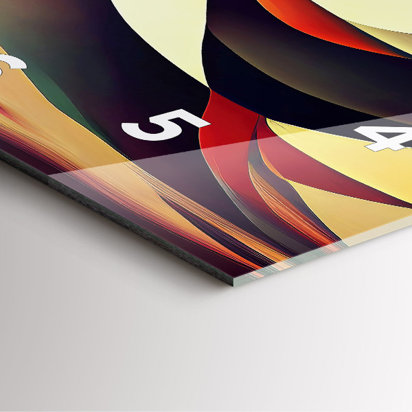 Square wall clock Abstract lines background