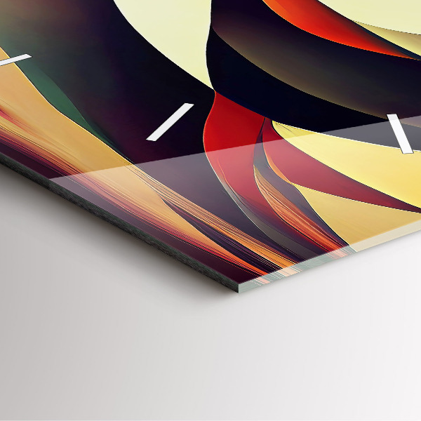 Square wall clock Abstract lines background