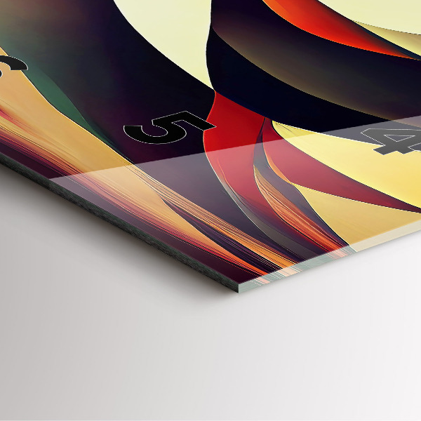 Square wall clock Abstract lines background