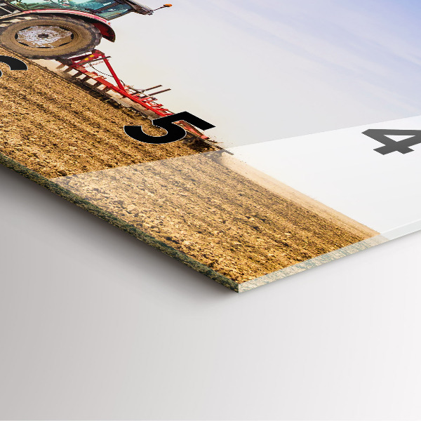 Square wall clock Farmer on a tractor
