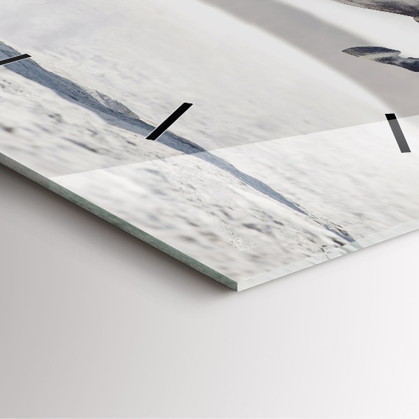 Square wall clock Galloping white horse