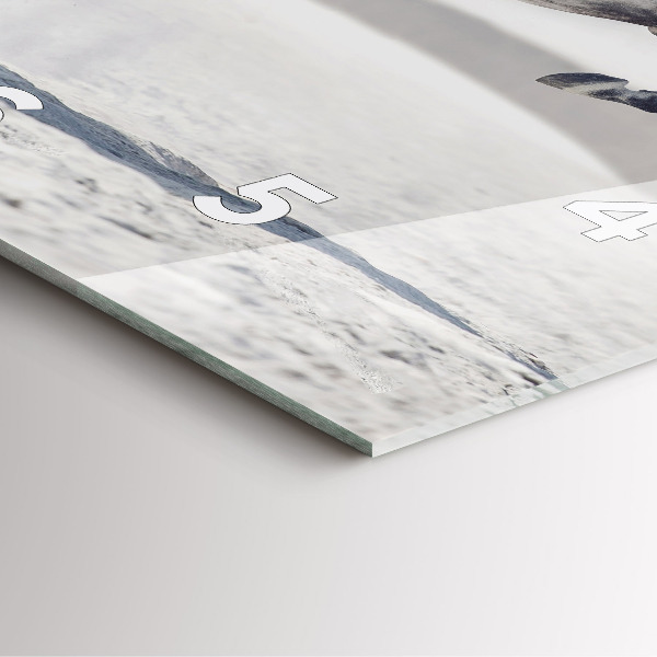 Square wall clock Galloping white horse