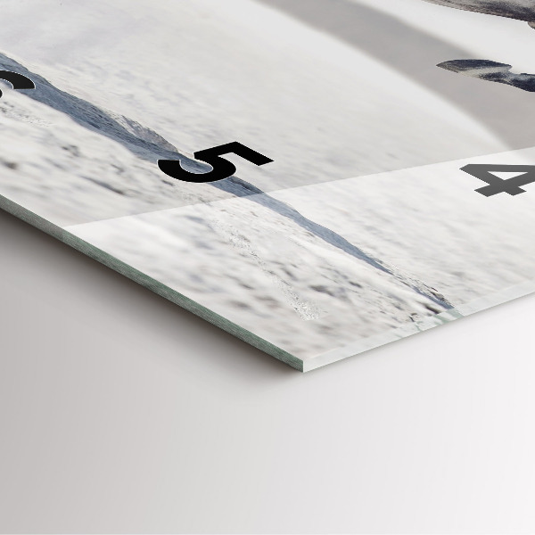 Square wall clock Galloping white horse