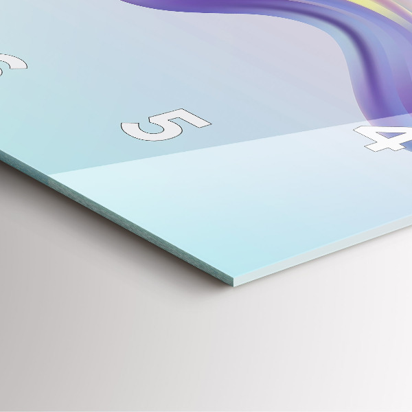 Square wall clock Pastel Wave Abstraction