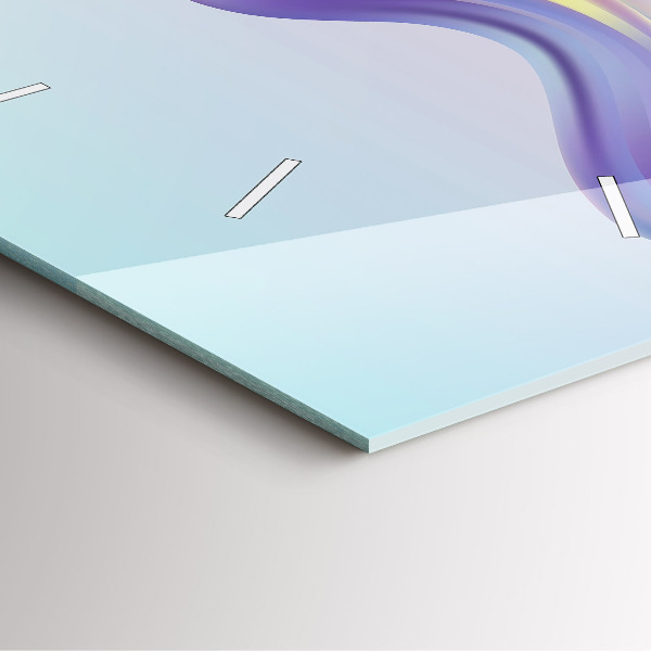 Square wall clock Pastel Wave Abstraction