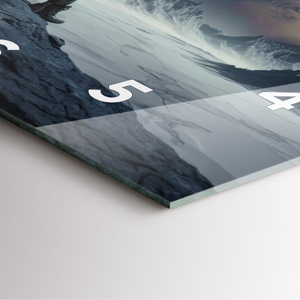 Square wall clock Man in front of the moon