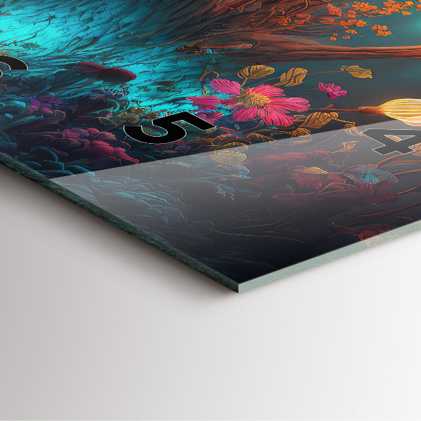 Square wall clock Forest and magic mushrooms