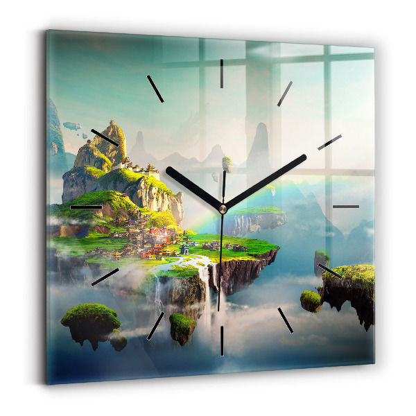 Square wall clock Chinese fantasy