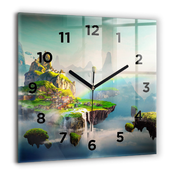 Square wall clock Chinese fantasy
