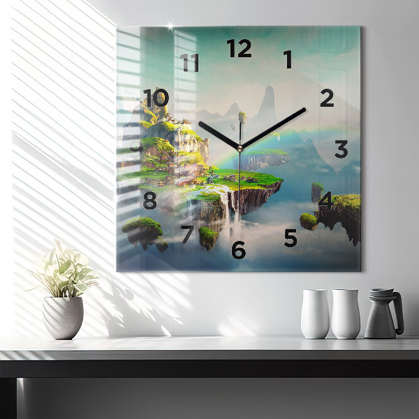 Square wall clock Chinese fantasy
