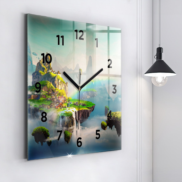 Square wall clock Chinese fantasy